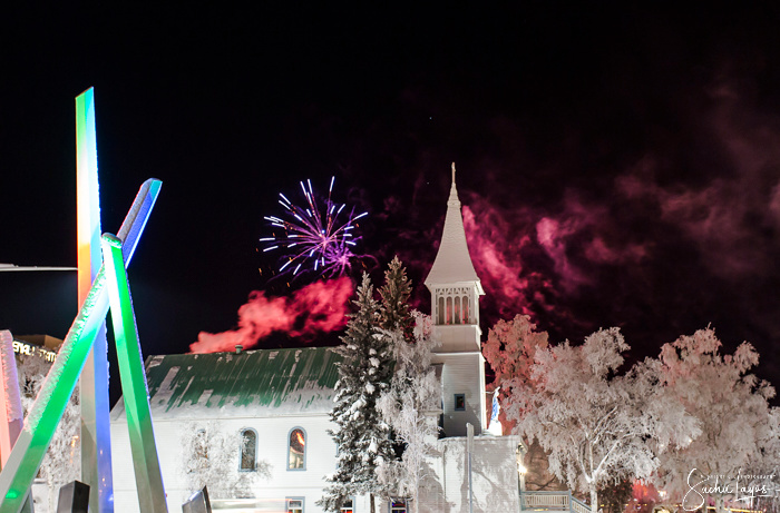 Downtown Fireworks Winter Solstice - Sacha Layos - Fairbanks Alaska