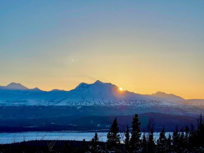 Eastern Alaska Range sunset